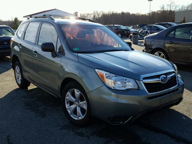 JF2SJABC1FH474019 - 2015 SUBARU FORESTER 2 GREEN photo 1