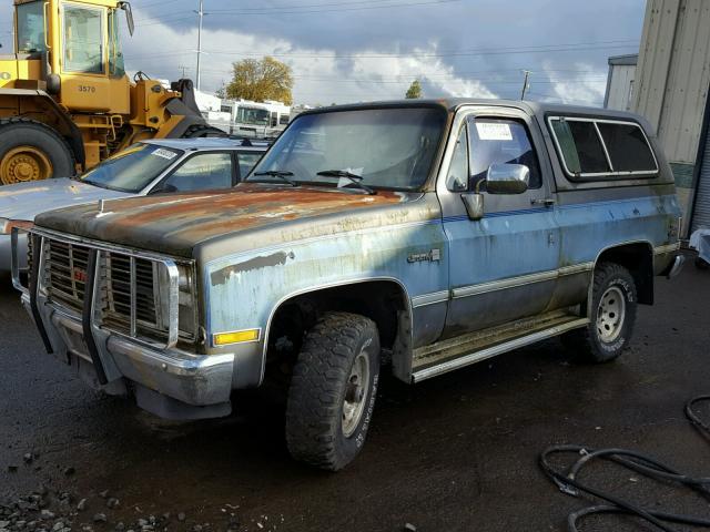 1GKEV18K0HF526483 - 1987 GMC JIMMY V15 SILVER photo 2