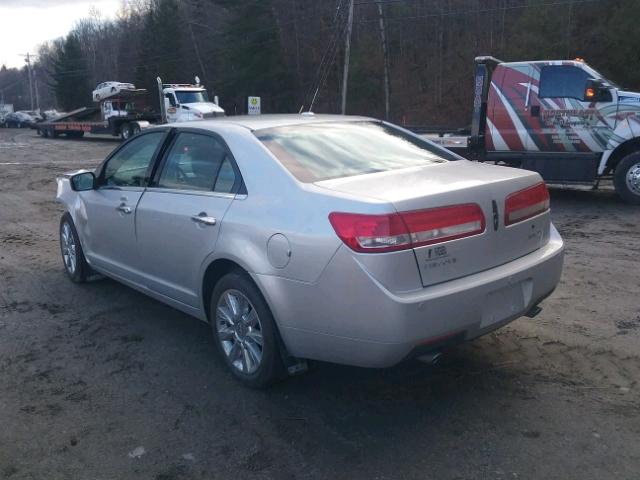 3LNHL2GC0BR752222 - 2011 LINCOLN MKZ SILVER photo 3