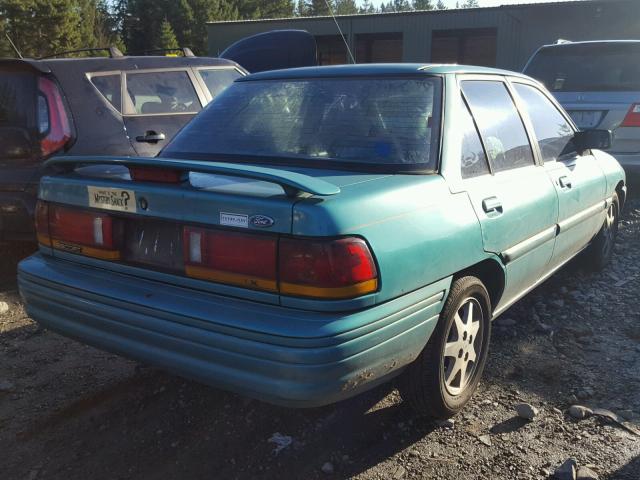 3FASP13J0SR154215 - 1995 FORD ESCORT LX TURQUOISE photo 4