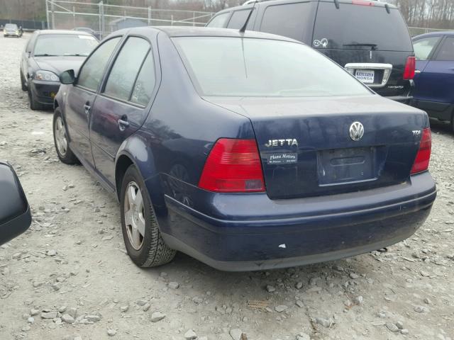 3VWSP69M22M051204 - 2001 VOLKSWAGEN JETTA BLUE photo 3