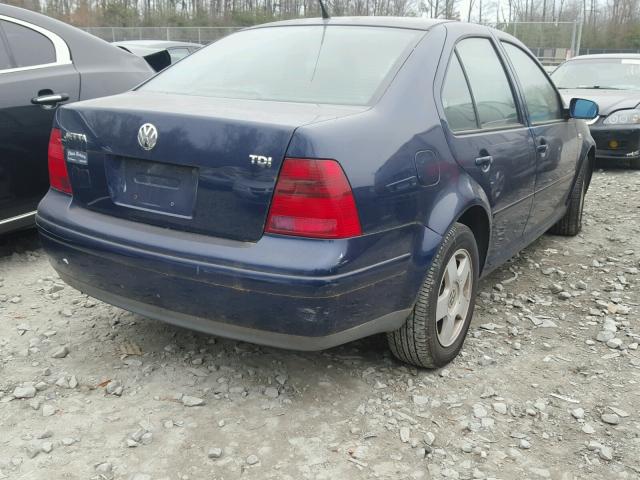 3VWSP69M22M051204 - 2001 VOLKSWAGEN JETTA BLUE photo 4