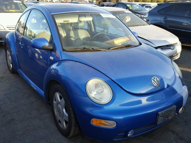 3VWCD21C81M410014 - 2001 VOLKSWAGEN NEW BEETLE BLUE photo 1