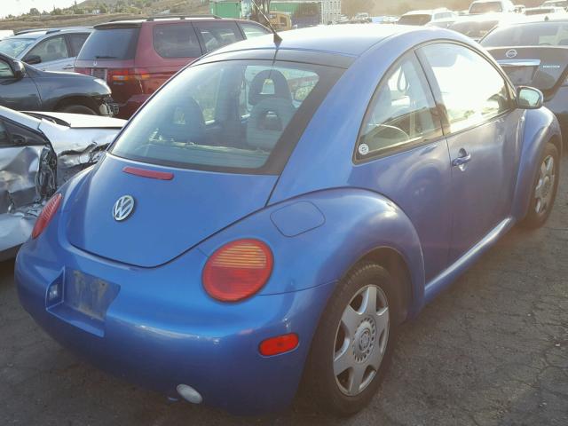 3VWCD21C81M410014 - 2001 VOLKSWAGEN NEW BEETLE BLUE photo 4