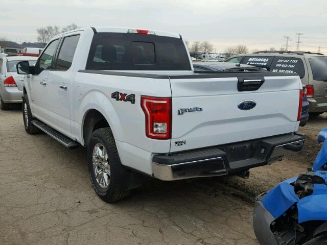 1FTEW1EG7FFA51078 - 2015 FORD F150 SUPER WHITE photo 3