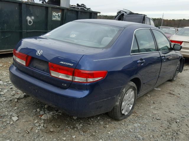 1HGCM56383A005107 - 2003 HONDA ACCORD LX BLUE photo 4