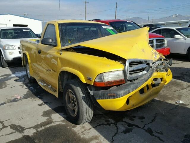 1B7FL26XXXS139231 - 1999 DODGE DAKOTA YELLOW photo 1