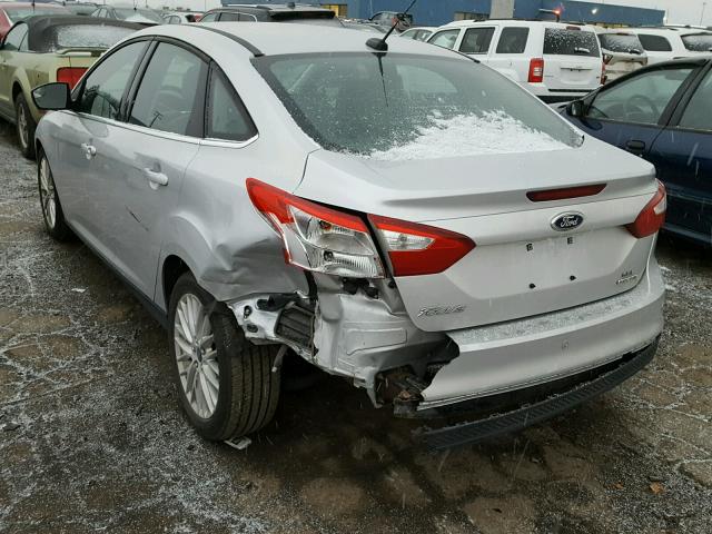 1FAHP3H26CL400059 - 2012 FORD FOCUS SEL SILVER photo 3