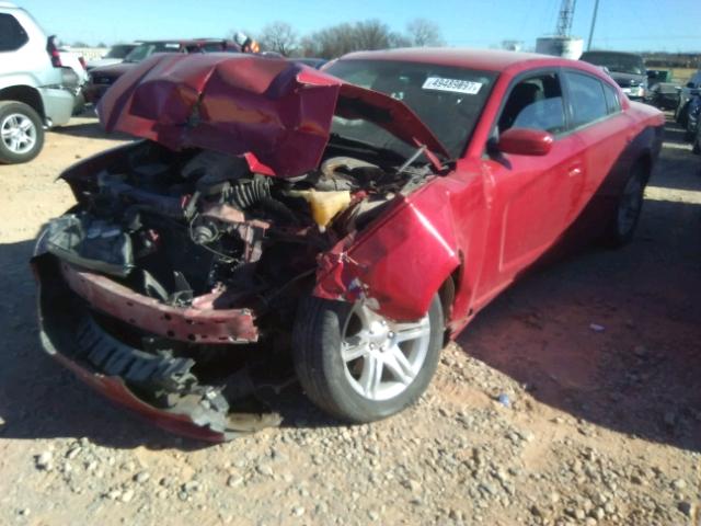 2B3CL3CG4BH504307 - 2011 DODGE CHARGER RED photo 2