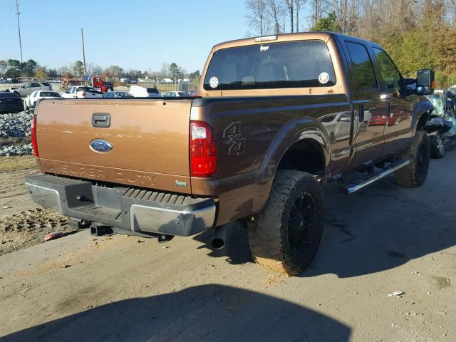 1FT7W2B66BEA15750 - 2011 FORD F250 SUPER ORANGE photo 4