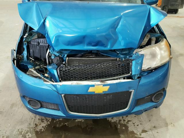 KL1TD66E39B629123 - 2009 CHEVROLET AVEO LS GREEN photo 7