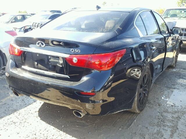 JN1BV7AP1EM673347 - 2014 INFINITI Q50 BASE BLACK photo 4