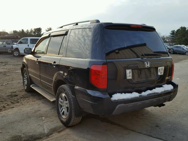 2HKYF18614H538067 - 2004 HONDA PILOT EXL BLACK photo 3