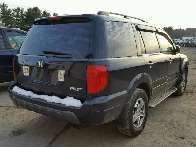 2HKYF18614H538067 - 2004 HONDA PILOT EXL BLACK photo 4