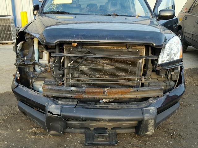 2HKYF18614H538067 - 2004 HONDA PILOT EXL BLACK photo 9