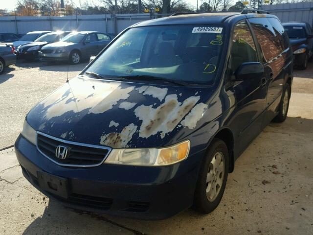 5FNRL18874B112929 - 2004 HONDA ODYSSEY EX BLUE photo 2