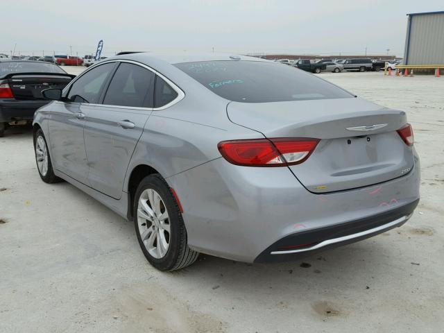 1C3CCCAB0FN669522 - 2015 CHRYSLER 200 LIMITE SILVER photo 3