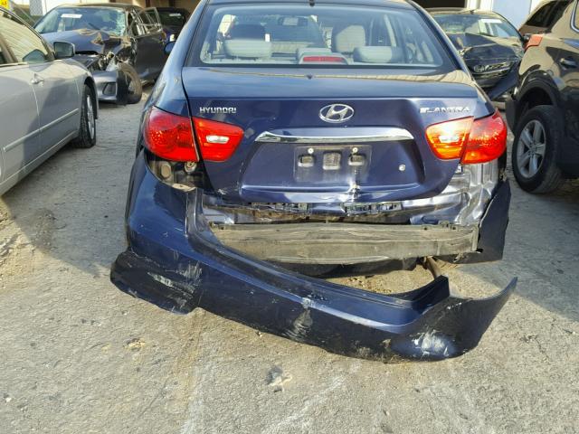 KMHDU4AD0AU939542 - 2010 HYUNDAI ELANTRA BL BLUE photo 9