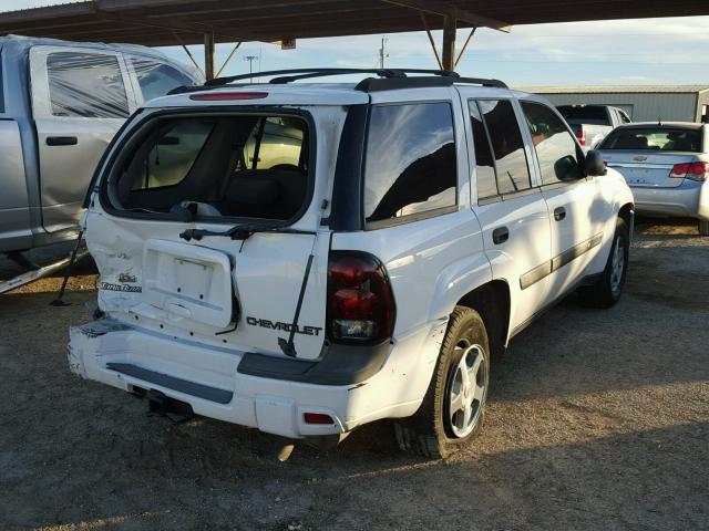 1GNDS13S942129838 - 2004 CHEVROLET TRAILBLAZE WHITE photo 4