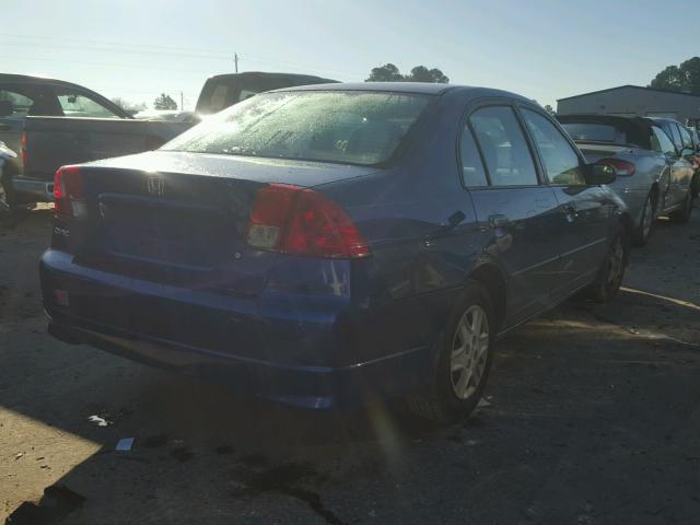 1HGES16374L005239 - 2004 HONDA CIVIC DX V BLUE photo 4