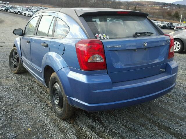 1B3HB48B27D591110 - 2007 DODGE CALIBER SX BLUE photo 3