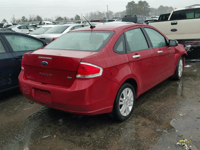 1FAHP3HN1BW173824 - 2011 FORD FOCUS SEL RED photo 4