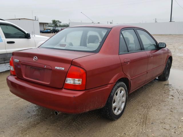 JM1BJ225310425837 - 2001 MAZDA PROTEGE LX RED photo 4