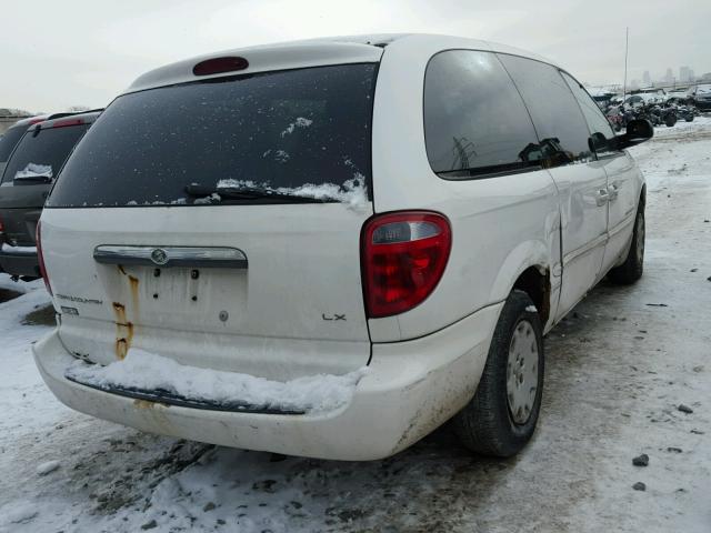 2C8GP443X1R206695 - 2001 CHRYSLER TOWN & COU WHITE photo 4
