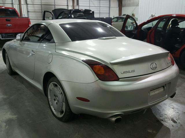 JTHFN48Y620023961 - 2002 LEXUS SC 430 SILVER photo 3