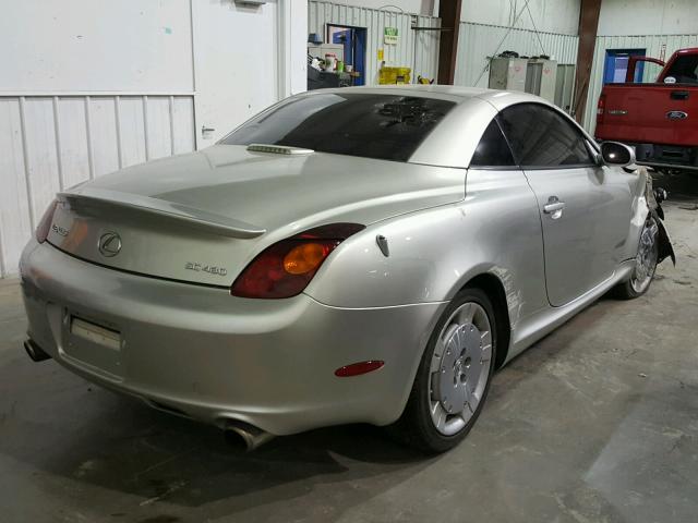 JTHFN48Y620023961 - 2002 LEXUS SC 430 SILVER photo 4