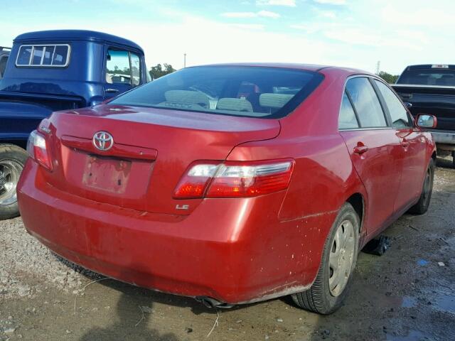 4T1BE46K39U292707 - 2009 TOYOTA CAMRY BASE RED photo 4