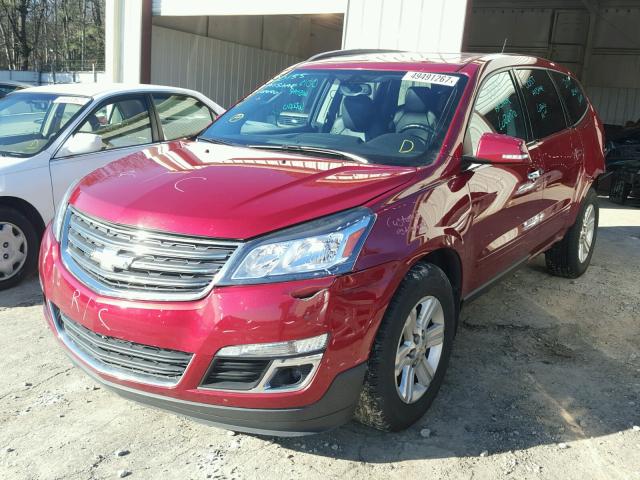 1GNKVJKD4DJ195706 - 2013 CHEVROLET TRAVERSE L MAROON photo 2