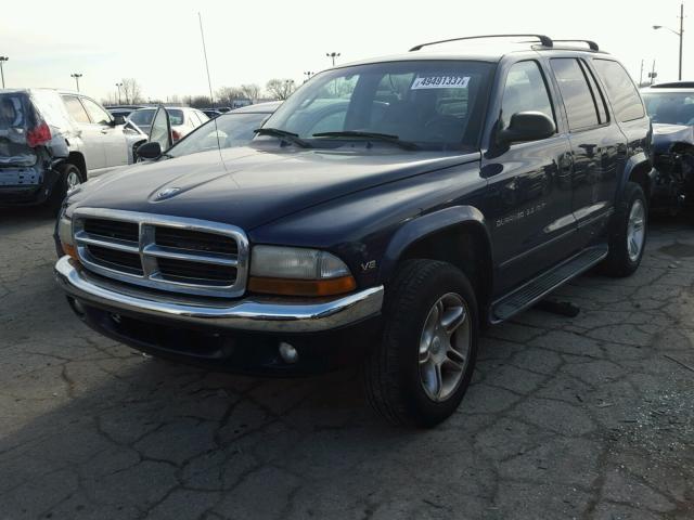 1B4HS28Z3YF251726 - 2000 DODGE DURANGO BLUE photo 2