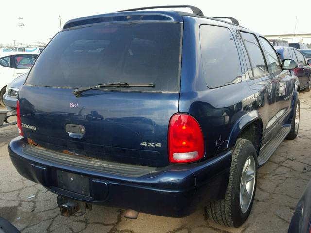 1B4HS28Z3YF251726 - 2000 DODGE DURANGO BLUE photo 4