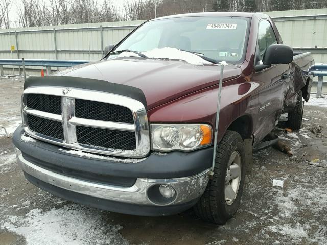 1D7HU16N03J559598 - 2003 DODGE RAM 1500 S MAROON photo 2