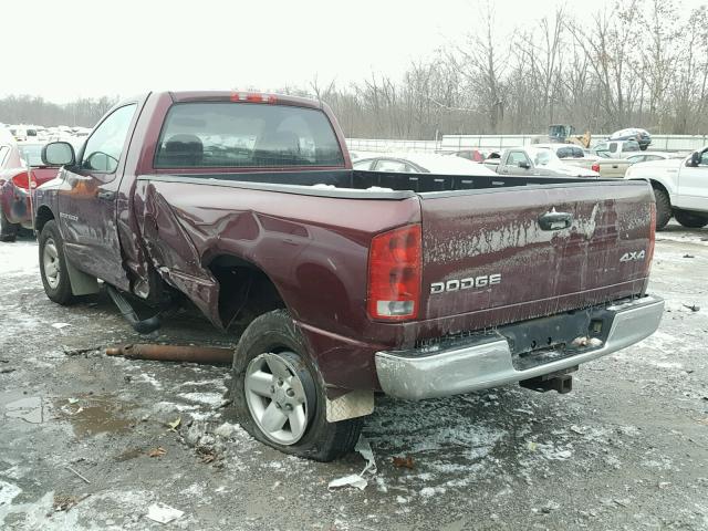 1D7HU16N03J559598 - 2003 DODGE RAM 1500 S MAROON photo 3