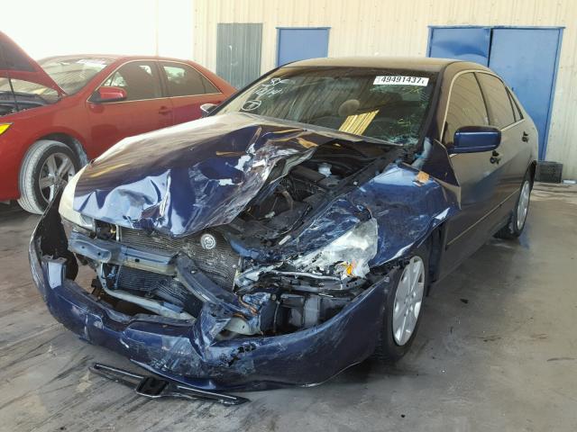 3HGCM56334G702929 - 2004 HONDA ACCORD LX BLUE photo 2