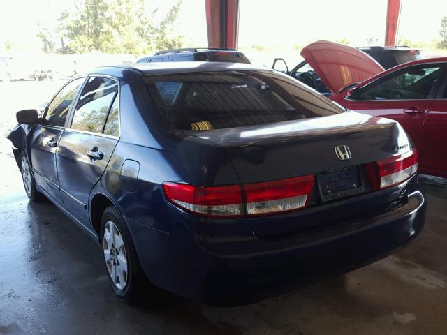 3HGCM56334G702929 - 2004 HONDA ACCORD LX BLUE photo 3