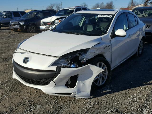 JM1BL1W70C1667594 - 2012 MAZDA 3 I WHITE photo 2