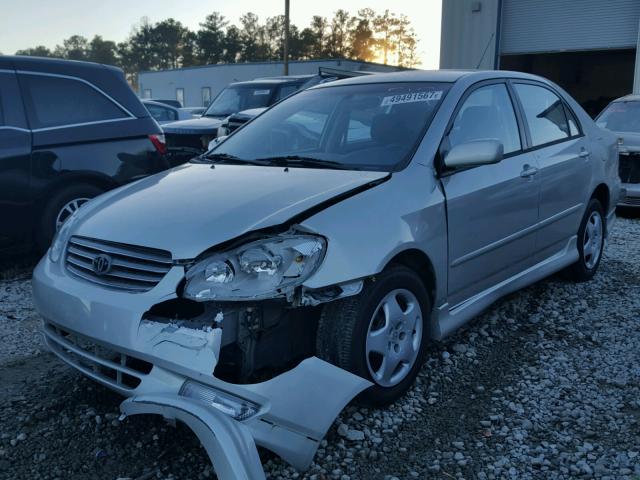 1NXBR32E24Z255476 - 2004 TOYOTA COROLLA CE SILVER photo 2