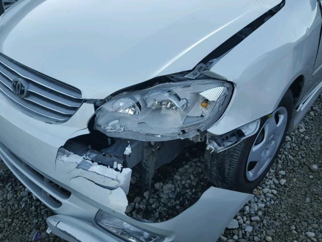 1NXBR32E24Z255476 - 2004 TOYOTA COROLLA CE SILVER photo 9