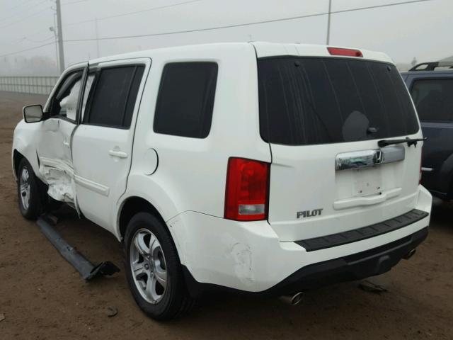 5FNYF3H52DB012032 - 2013 HONDA PILOT EXL WHITE photo 3