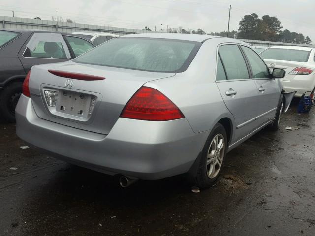 1HGCM56387A043930 - 2007 HONDA ACCORD SE SILVER photo 4