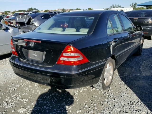 WDBRF61J53A447842 - 2003 MERCEDES-BENZ C 240 BLACK photo 4