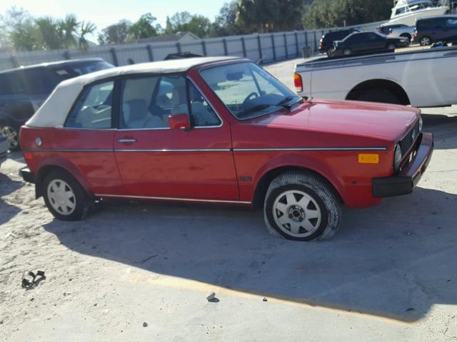 WVWCA0158HK009825 - 1987 VOLKSWAGEN CABRIOLET RED photo 9