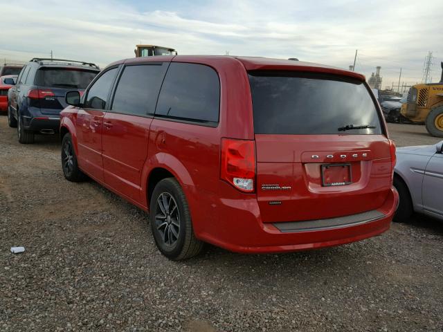 2C4RDGBG9FR703996 - 2015 DODGE GRAND CARA RED photo 3