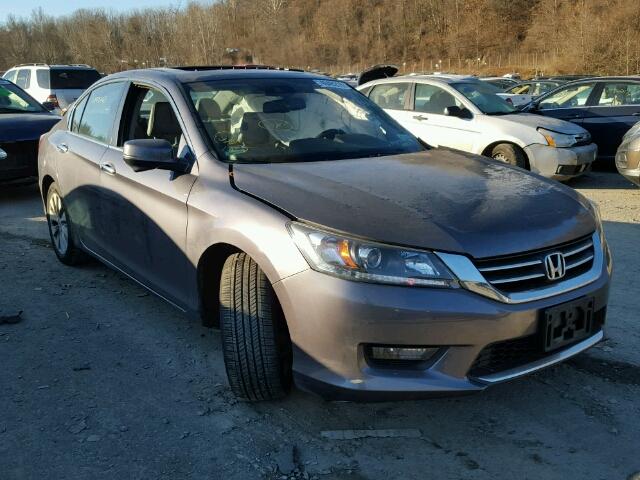 1HGCR2F81EA155168 - 2014 HONDA ACCORD EXL GRAY photo 1