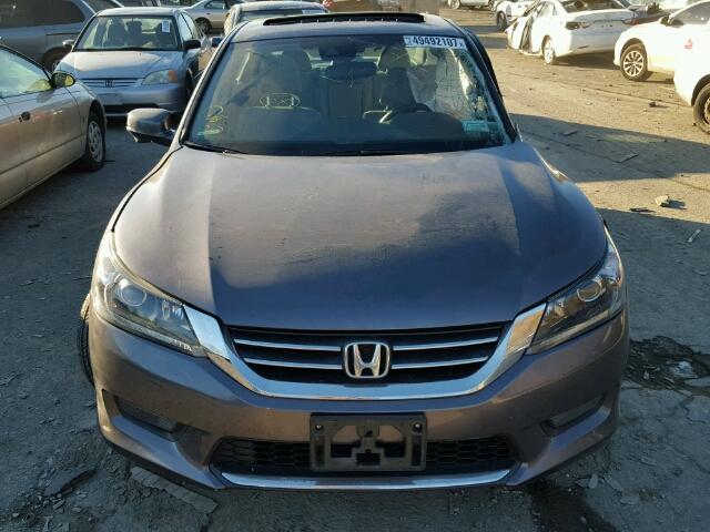 1HGCR2F81EA155168 - 2014 HONDA ACCORD EXL GRAY photo 9