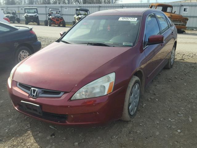 1HGCM663X4A085081 - 2004 HONDA ACCORD LX RED photo 2