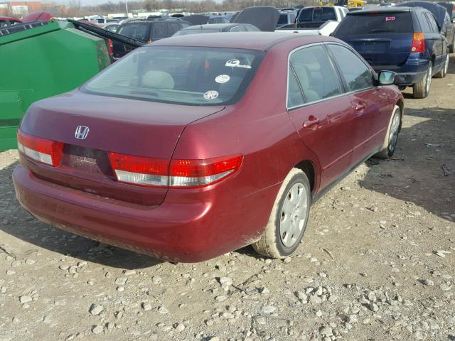 1HGCM663X4A085081 - 2004 HONDA ACCORD LX RED photo 4